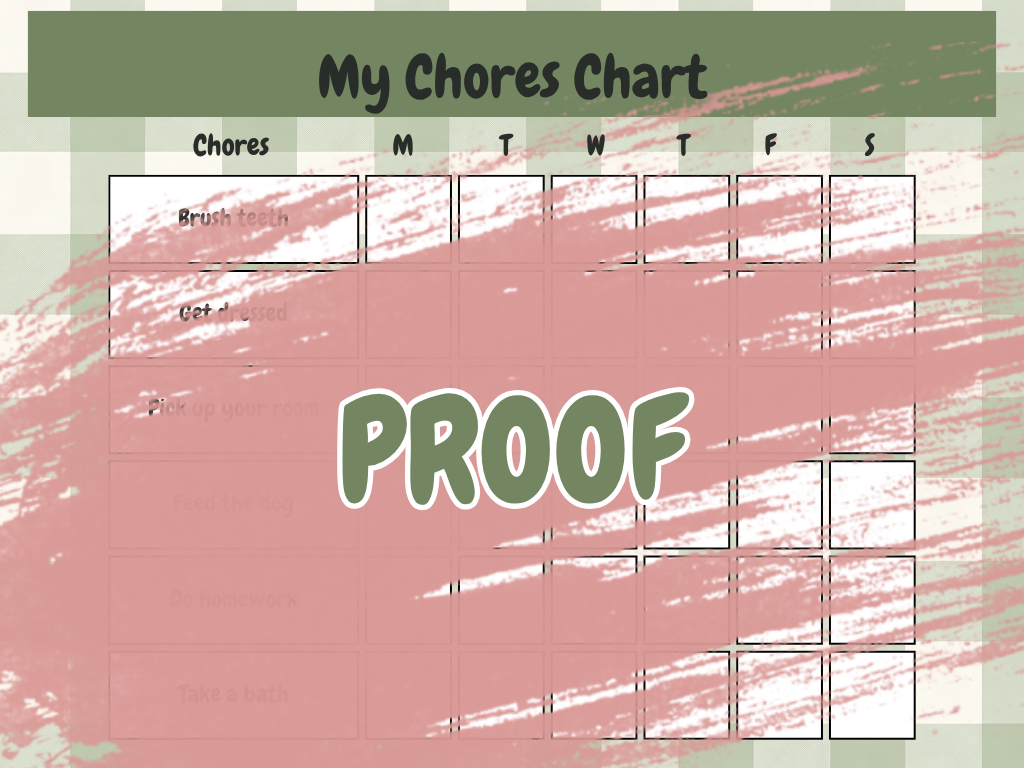 The Chores Chart PLAID. - BARE BLOOM