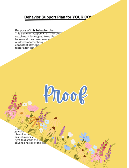 Behavioral Plan Template