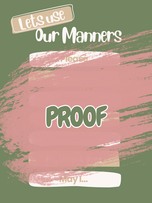 Manners Chart - BARE BLOOM
