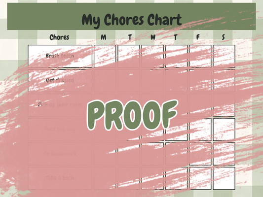 The Chores Chart PLAID. - BARE BLOOM